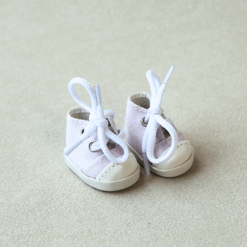 Mini White Canvas Shoes