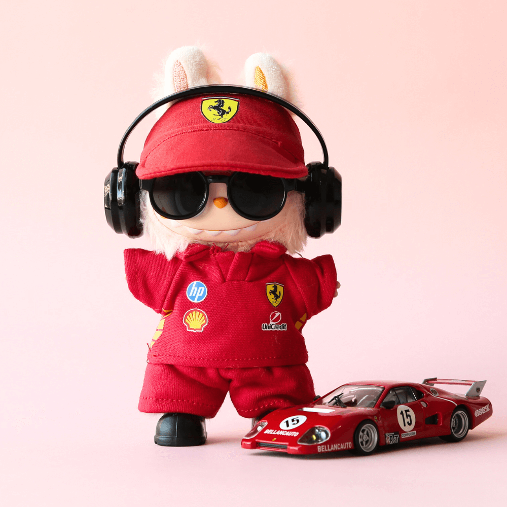 Formula 1 Ferrari 3-piece Set- Labubu Clothes-Boobulo