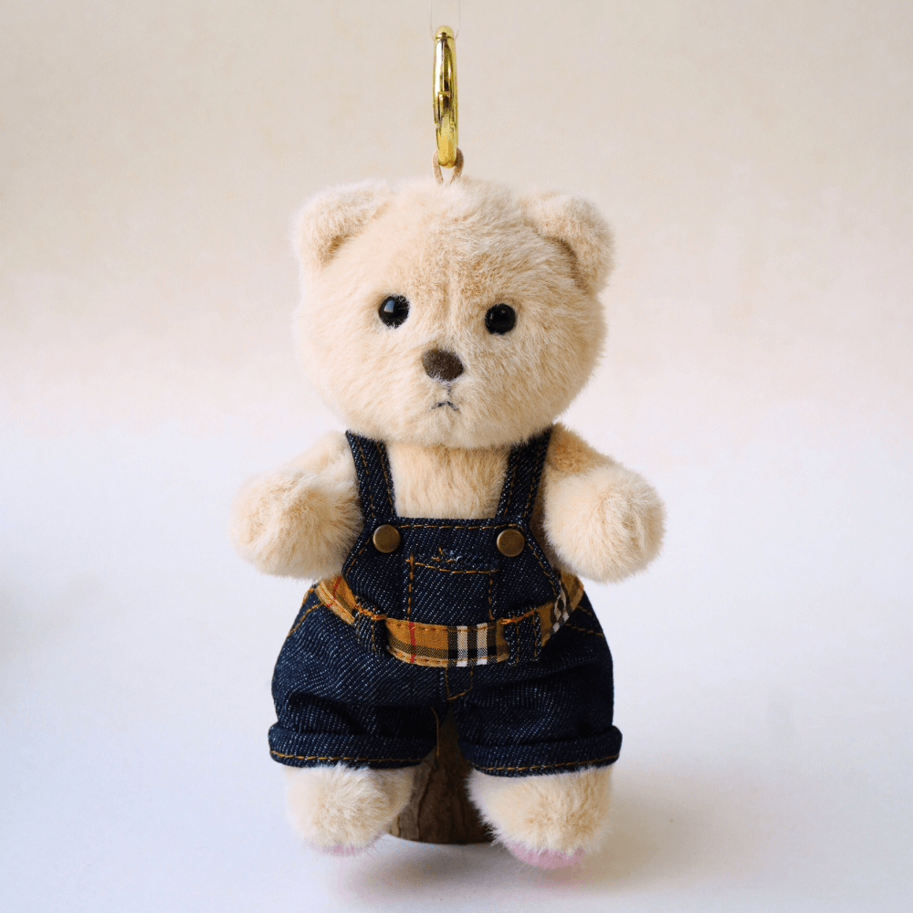 Nubi Teddy Bear Keychain & Overalls - 6 Inches (Bear Included)