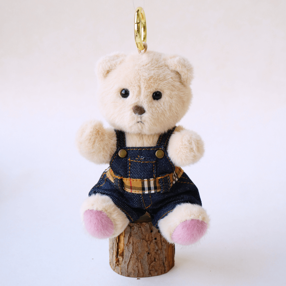 Nubi Teddy Bear Keychain & Overalls - 6 Inches (Bear Included)
