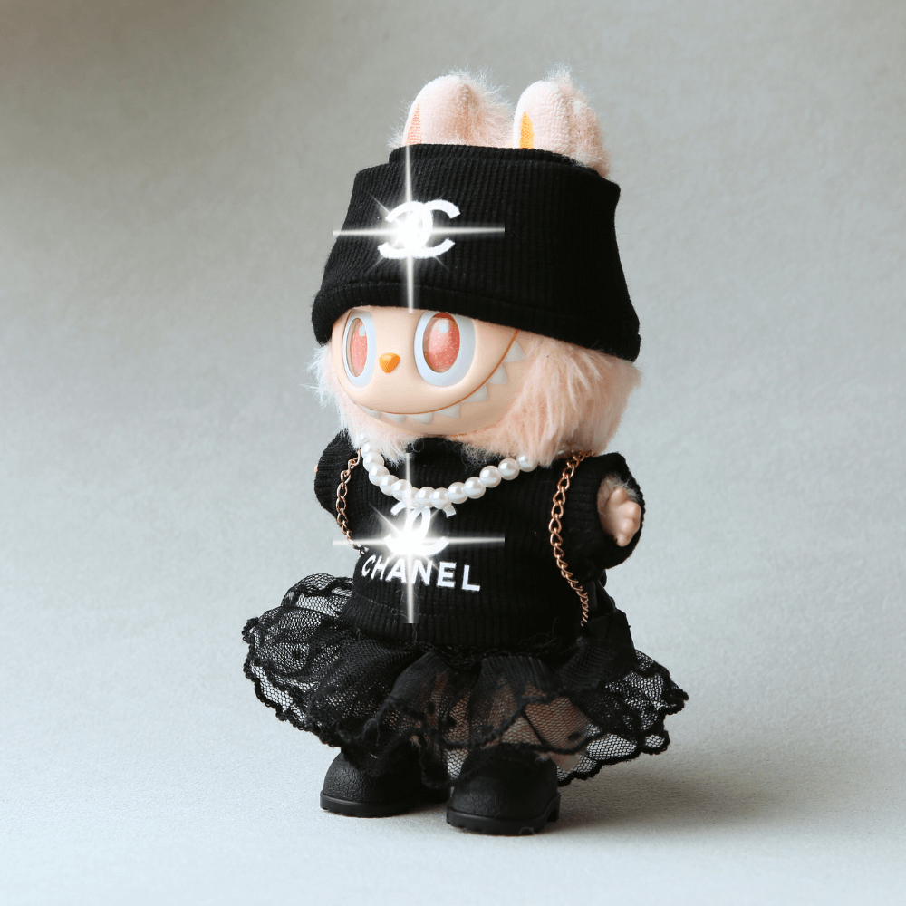 Black Coco Lady Set (6-Piece) for Labubu