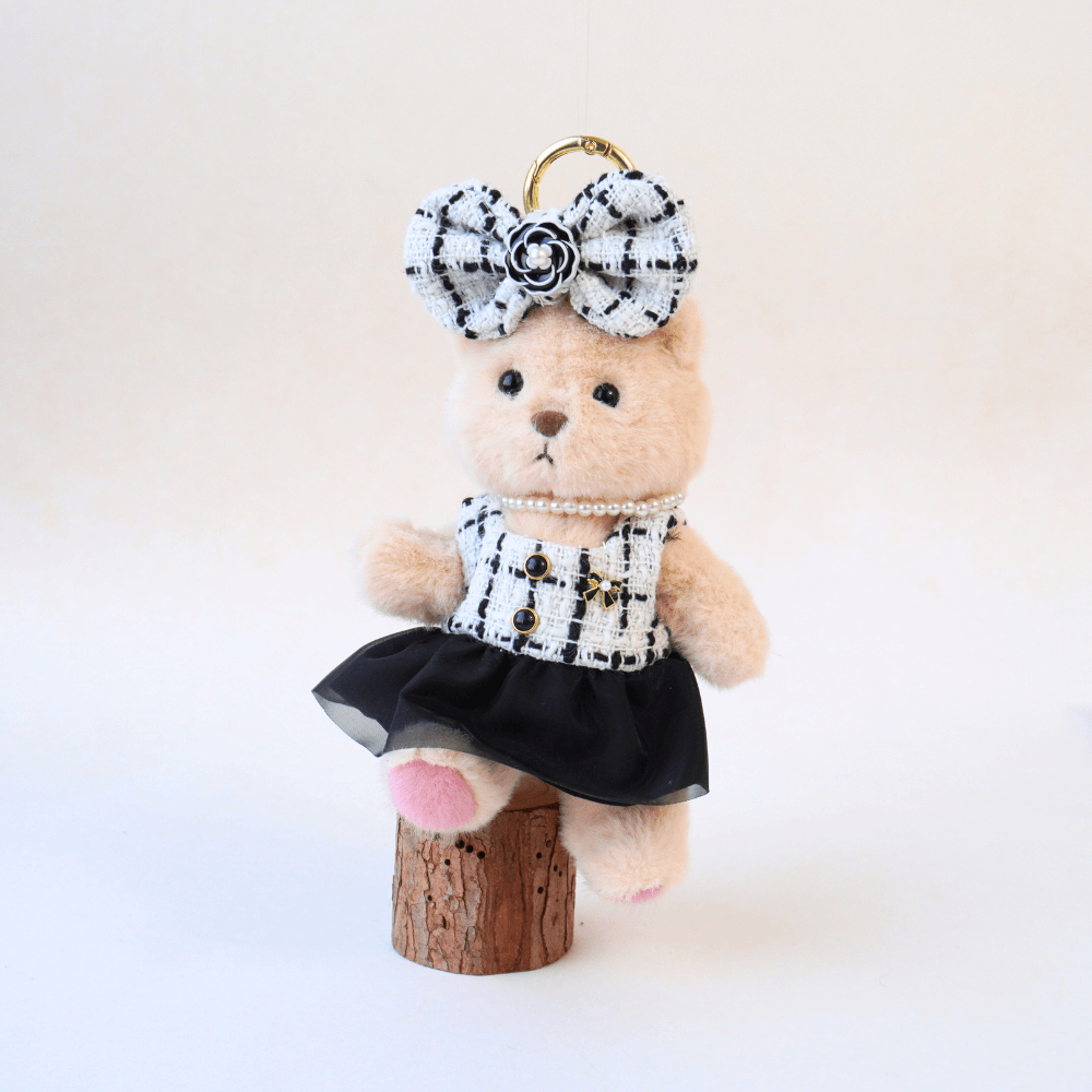 Nubi Teddy Bear Keychain & Mini Coco Dress - 6 Inches (Bear Included)