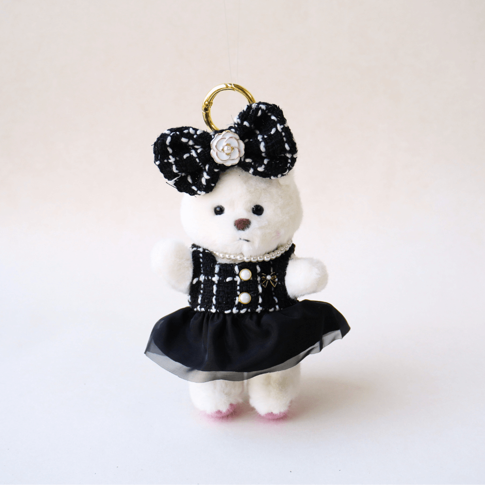 Nubi Teddy Bear Keychain & Mini Coco Dress - 6 Inches (Bear Included)