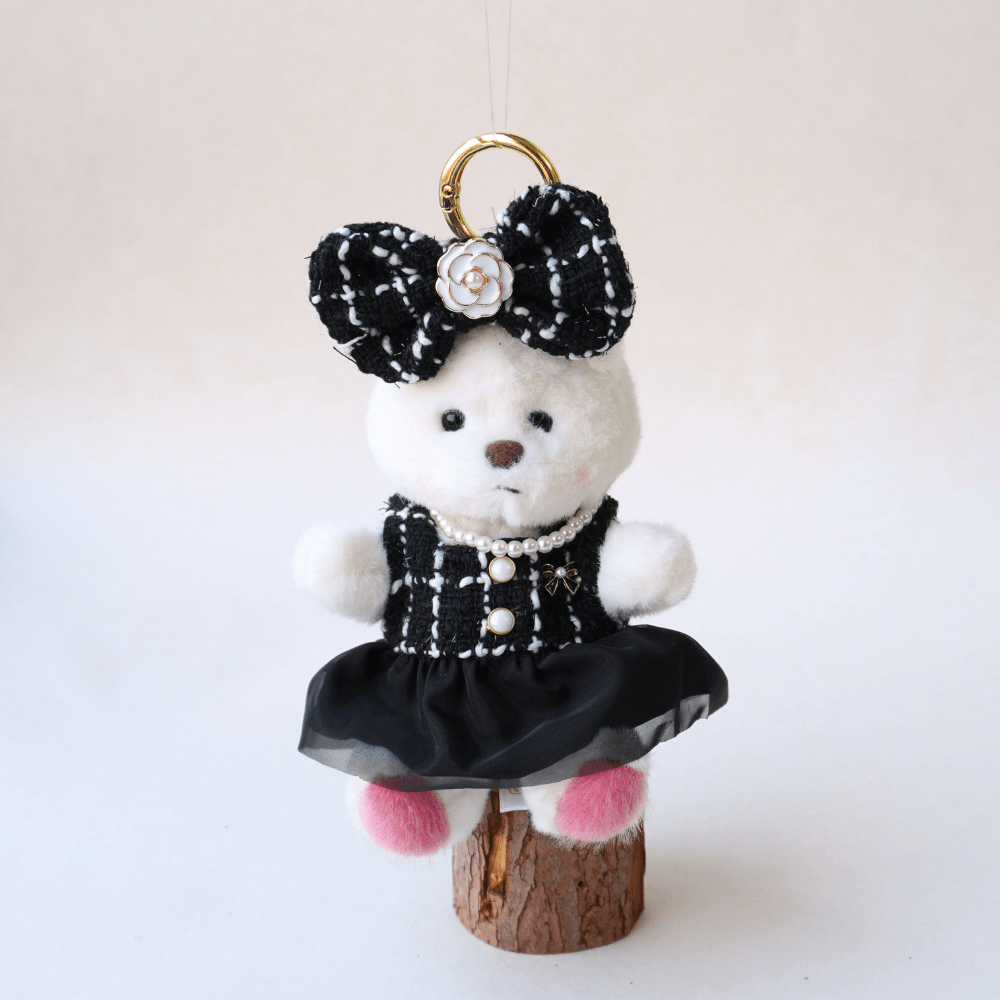 Nubi Teddy Bear Keychain & Mini Coco Dress - 6 Inches (Bear Included)