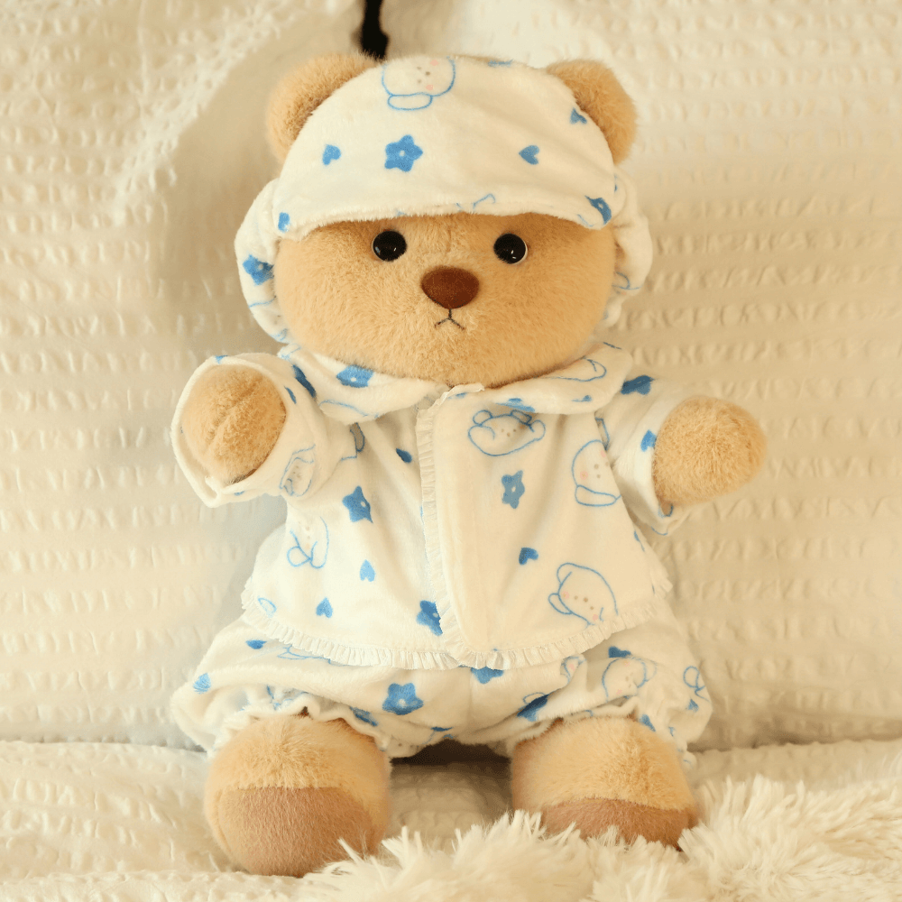 Nubi Teddy Bear with Starry Dreams Pajamas | Handmade Jointed Stuffed Bear