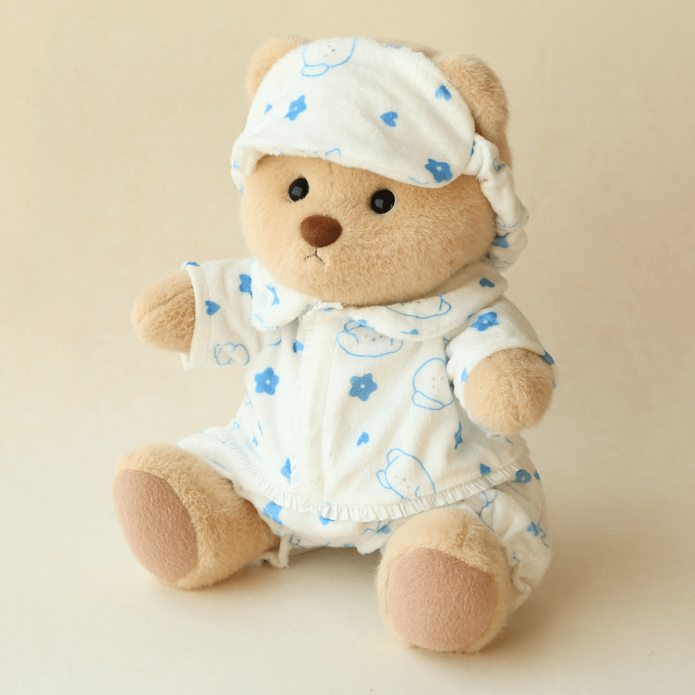 Nubi Teddy Bear with Starry Dreams Pajamas | Handmade Jointed Stuffed Bear