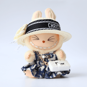 D-Style Labubu Dress, Hat & Bag 3-piece Set - Labubu Fashion Clothes (Bag Included)