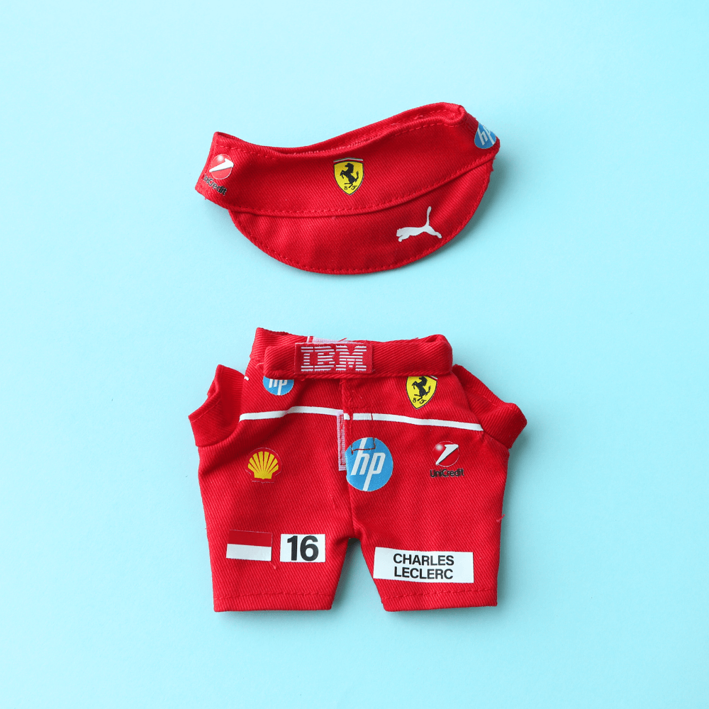 F1 Ferra Racing Suit, Suit & Cap- Labubu Clothes