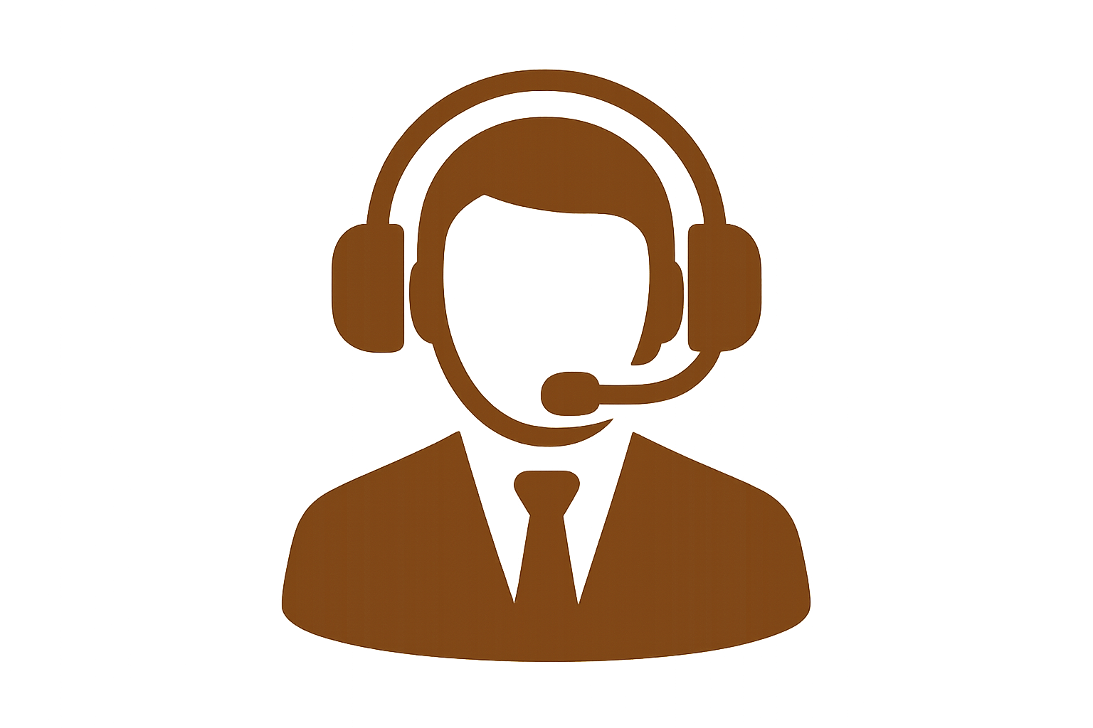 customer service icon brown color