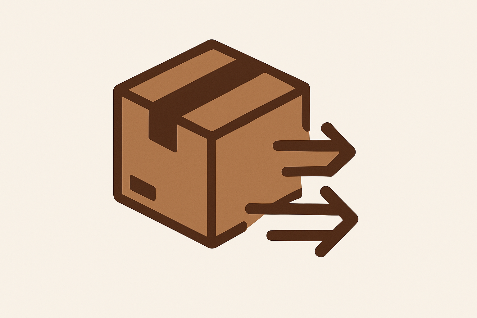 shipping icon brown color